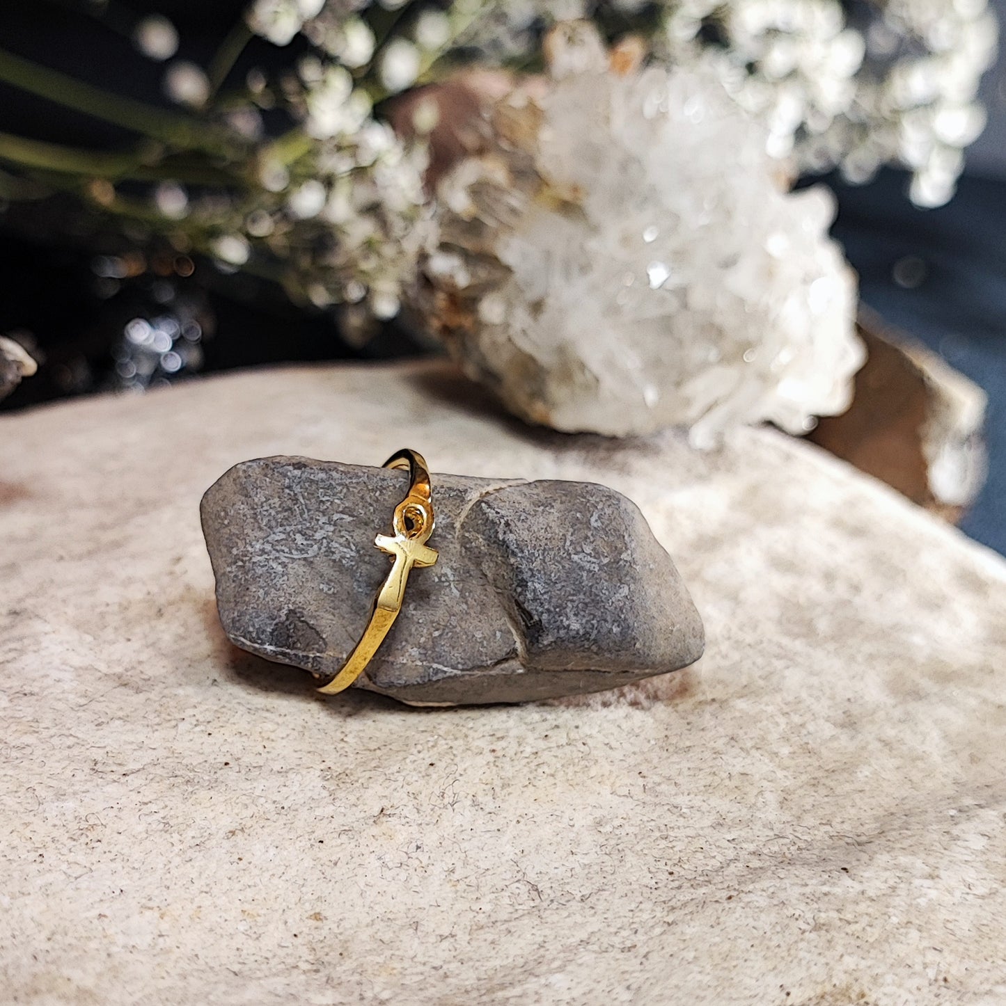 MINIRING CROCE DI ANKH